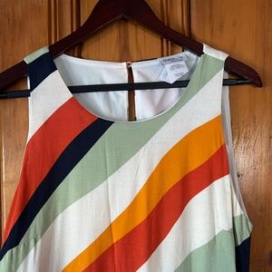 Colorful Striped Sleeveless Dress